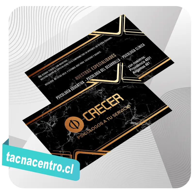 tarjetas de presentacion hot stamping modelos personalizados chile