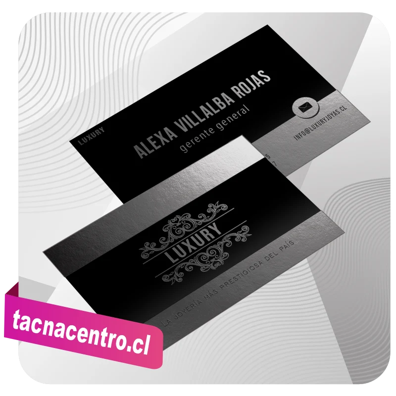 tarjetas de presentacion hot stamping modelos personalizados chile