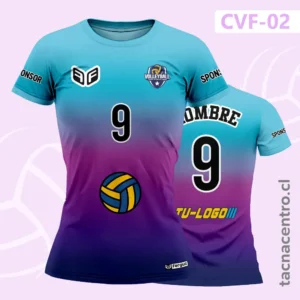 Camisetas de Voleibol Personalizadas 9 Camiseta de Voleibol Tricolor Difuminado