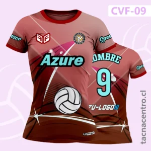 Camiseta de Voleibol rojo con Pelota