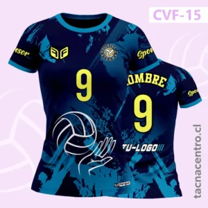 Camiseta de Voleibol Patrón camuflaje Azul marino y Pelota