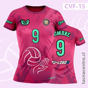Camiseta de Voleibol Patrón camuflaje rosado y Pelota