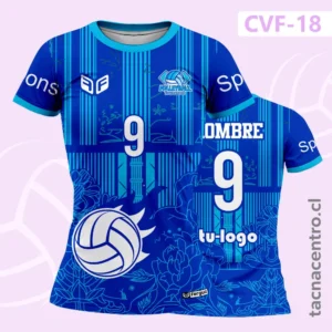 Camiseta de Voleibol Líneas verticales azul