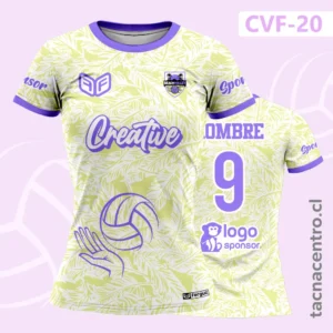 Camiseta de Voleibol Patrón con plumas amarillo bebe