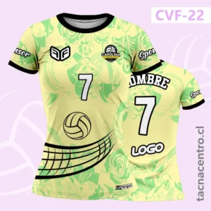 Camiseta de Voleibol Flores tribales amarillo