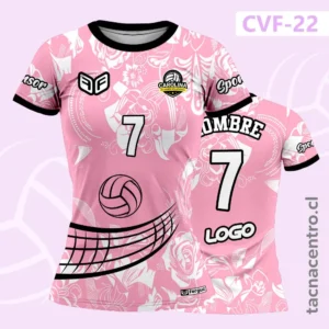 Camiseta de Voleibol Flores tribales rosado