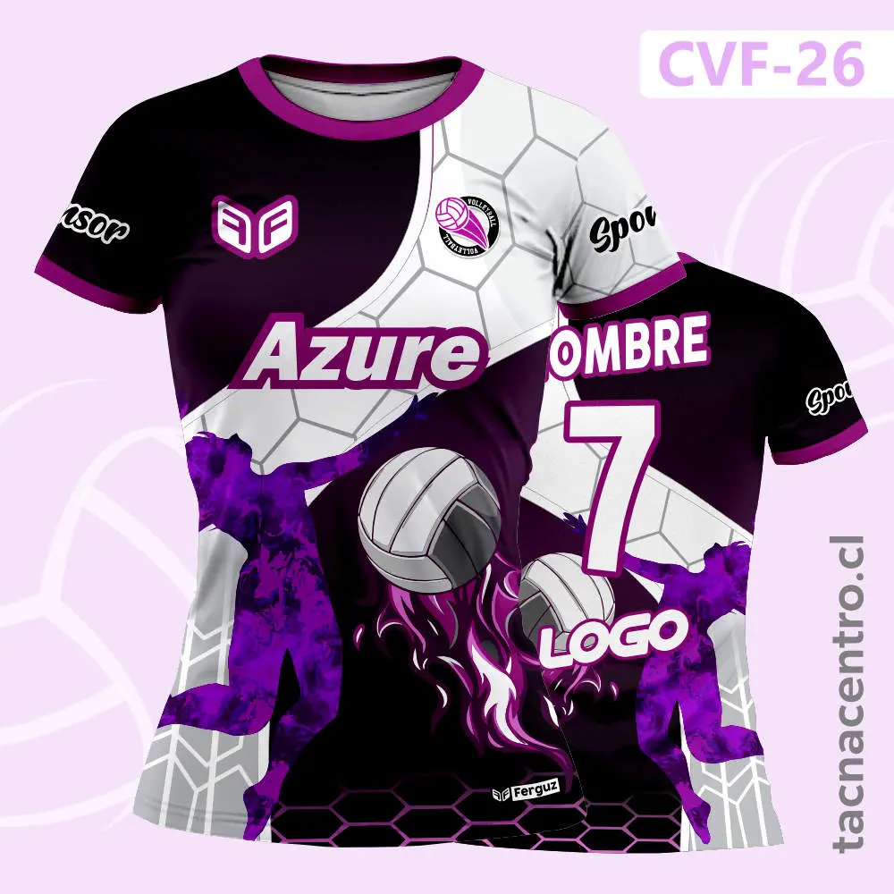 Camiseta de Voleibol Matadora Morado con Franja diagonal