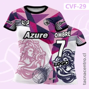 Camiseta de Voley Medusa Patrón Triángulos Tricolor