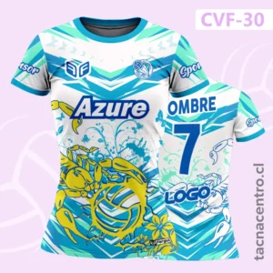 Modelos de Camisetas de Voleibol 92 Camiseta de Voley Escorpión Patrón geométrico multicolor