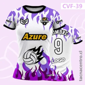 Modelos de Camisetas de Voleibol 90 Camiseta de Voley Blanca con detalle flameado inferior