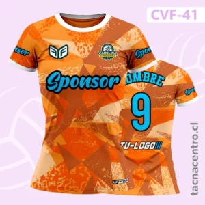 Modelos de Camisetas de Voleibol 96 Camiseta de Voley Anaranajdo con diseño de pelota y net