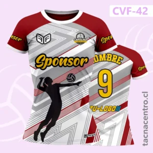 Camisetas de Voleibol Personalizadas 16 Camiseta de Voleibol Bicolor con patrones lineales diagonales