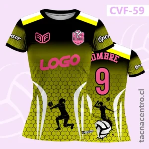 Uniformes de Voleibol amarillo con negro difuminado