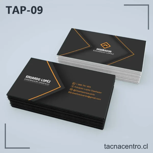 Tarjetas de Presentación Negras 3 Tarjetas de Presentación Negras