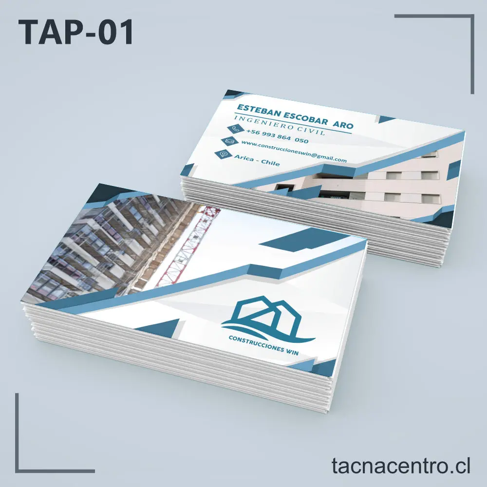 tarjetas de presentación construcción