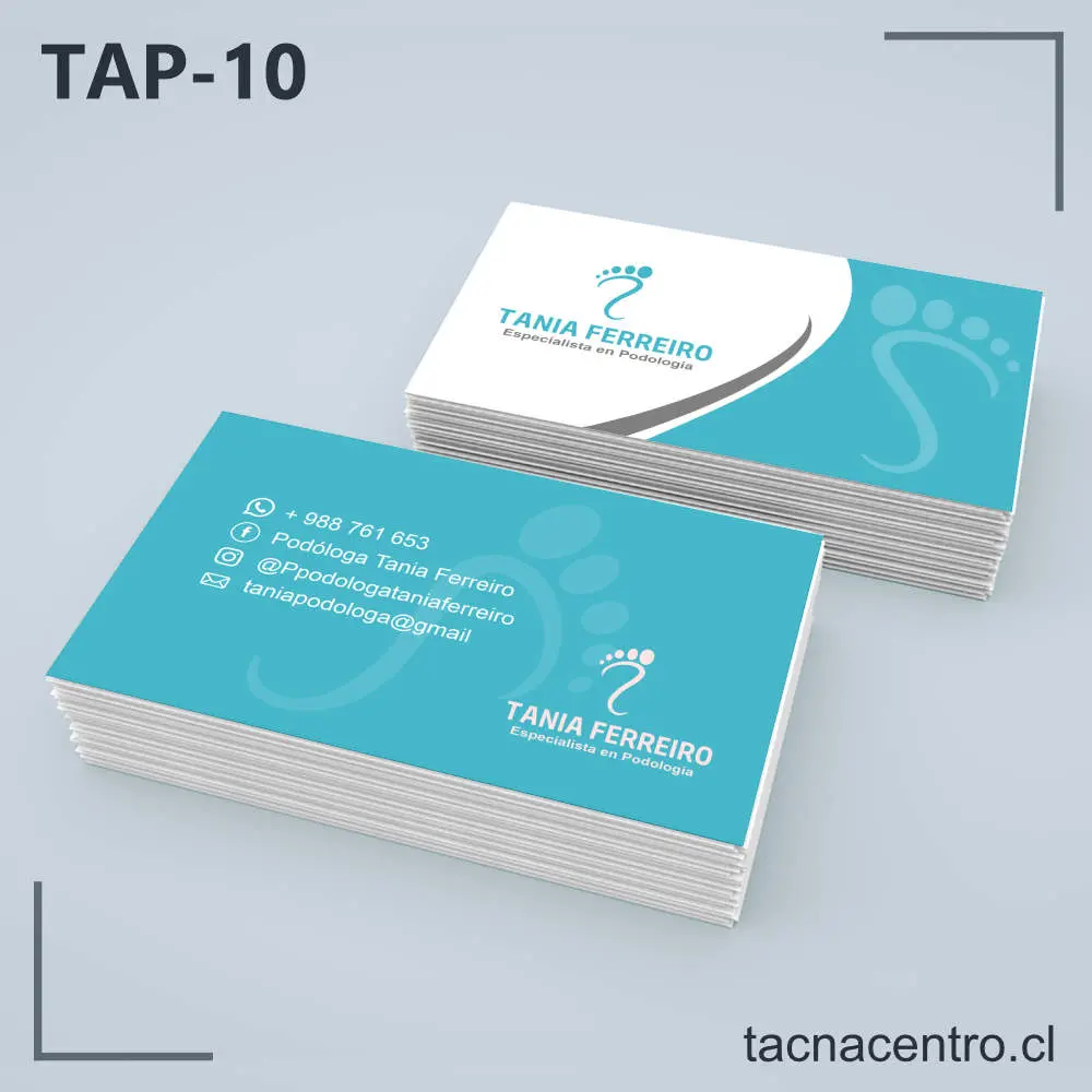 Tarjetas de Presentación Podología