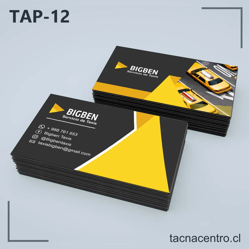 Tarjetas de Presentación Taxi