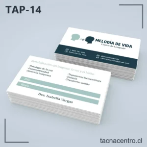 Tarjetas de Presentación fonoaudiología