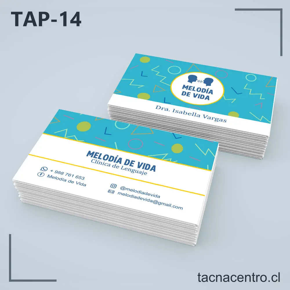 Tarjetas de Presentación fonoaudiología