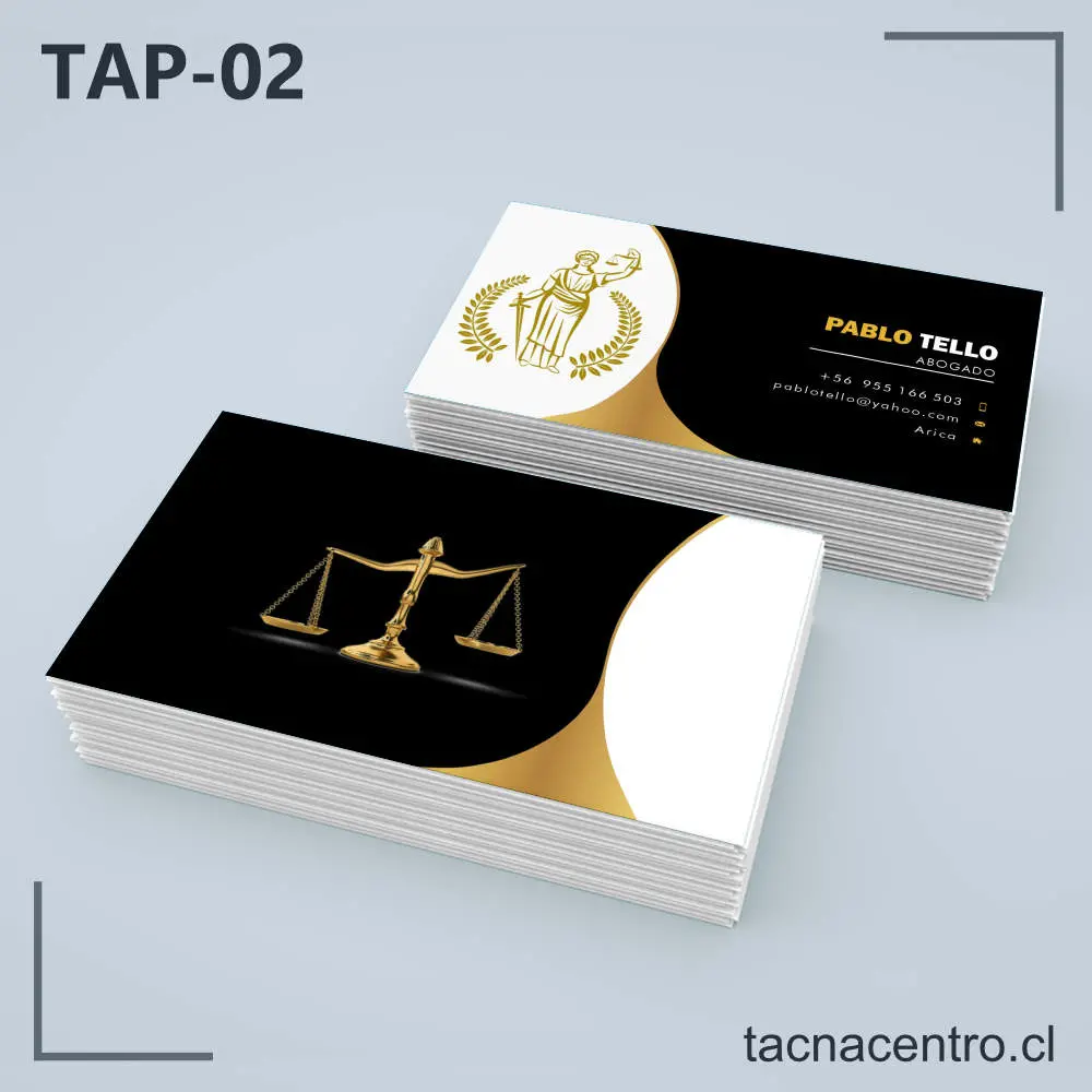 Tarjetas de Presentación Abogados