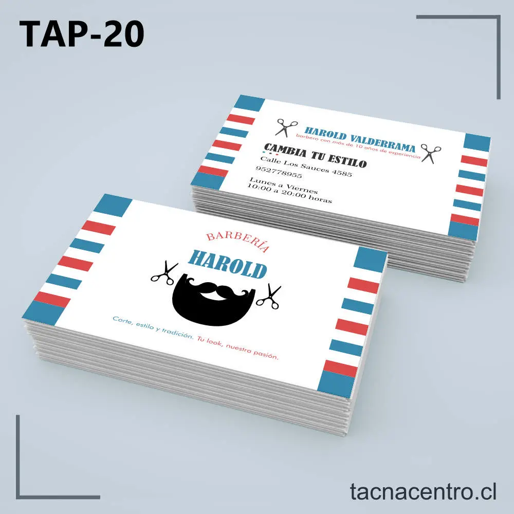 Tarjetas de Presentación Barberia