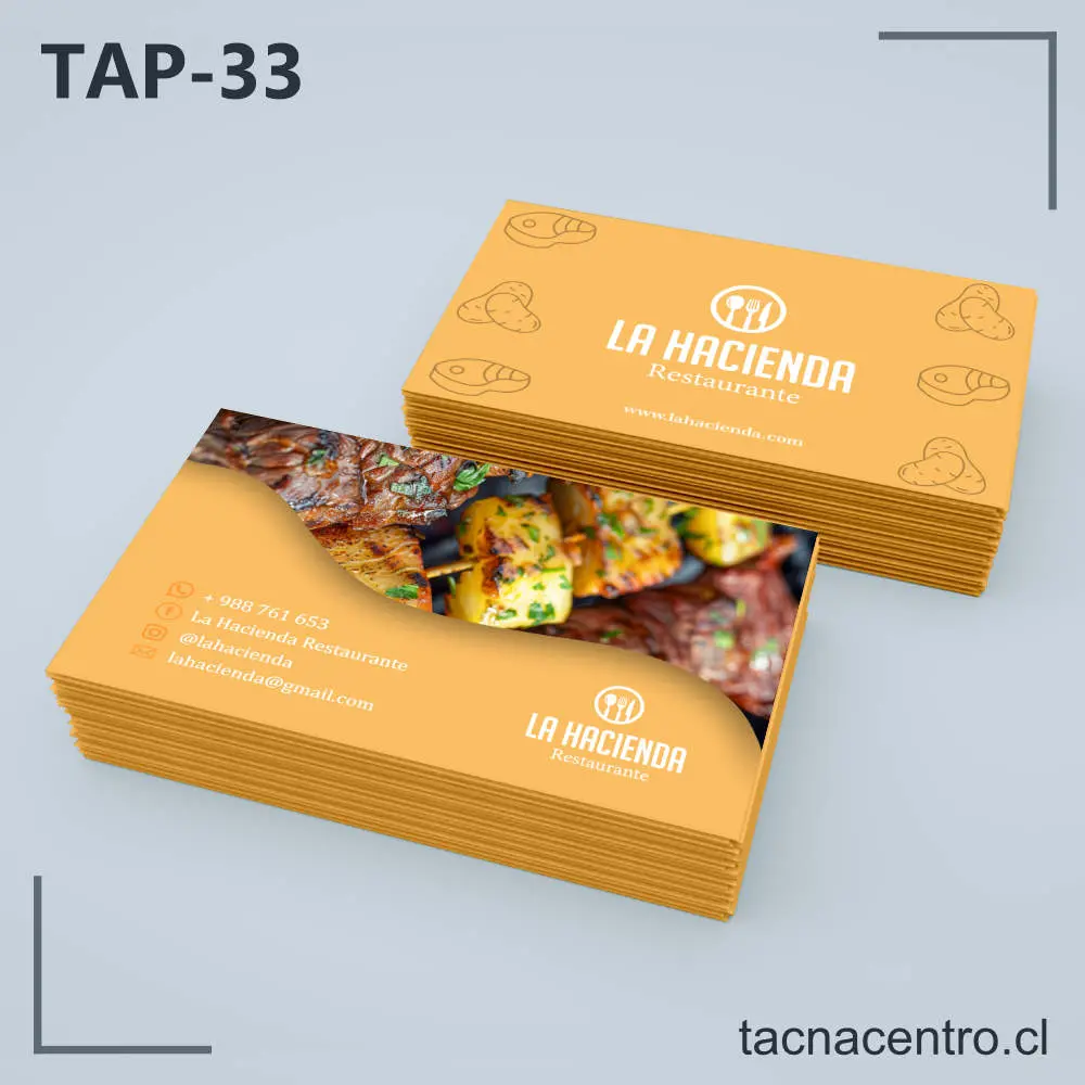 Tarjetas de Presentación Restaurante