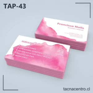 Tarjetas de Presentación Uñas