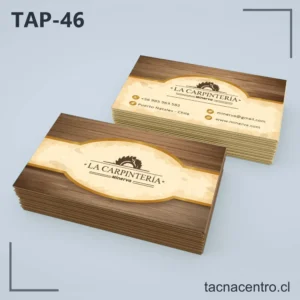 Tarjetas de Presentación Carpintería