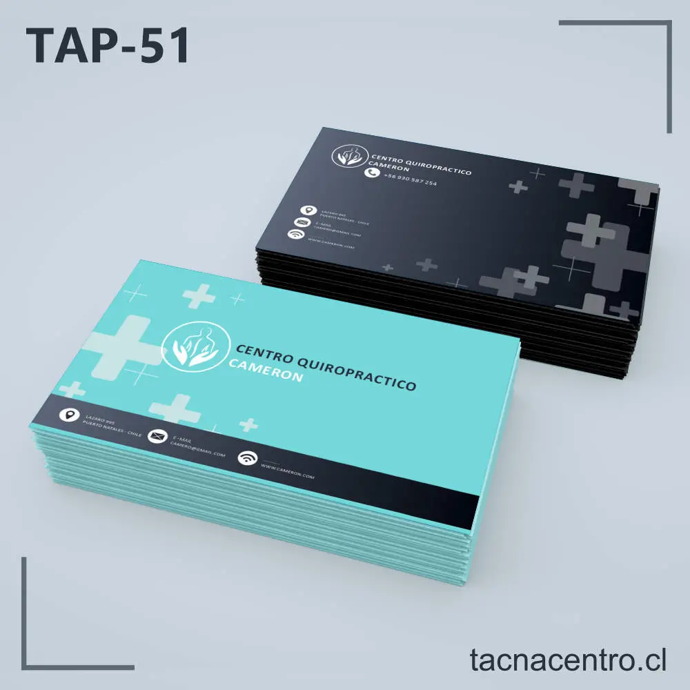 Tarjetas de Presentación Quiropráctico