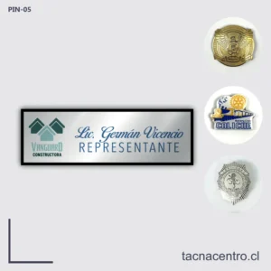 Pines Metalicos Personalizados 46 Piochas personalizadas con nombre chile