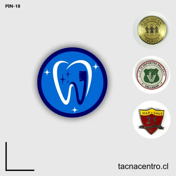 Pines de odontologia 3 Pines de odontologia metalicos personalizados chile