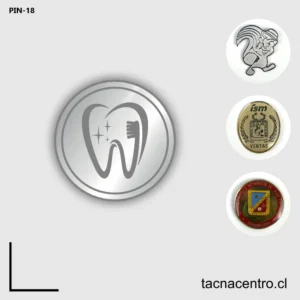 Pines de odontologia metalicos personalizados chile