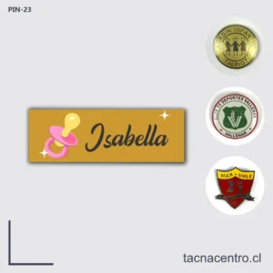 Pines Metalicos Personalizados 53 Piochas de oro para bebes metalicos personalizados chile