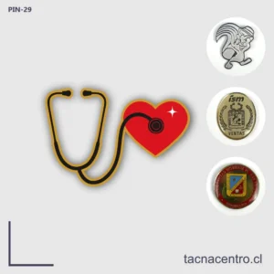 Pines medicos de Chile metalicos personalizados