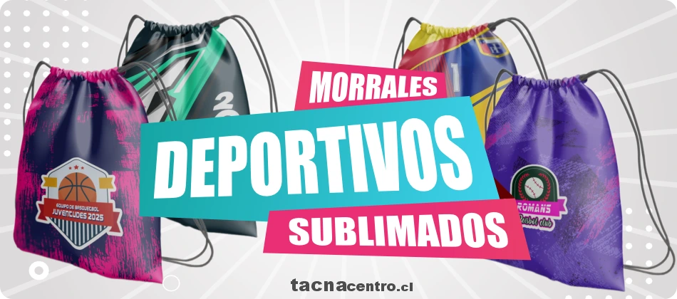 Morrales Personalizados Sublimados 1 morrales deportivos sublimados personalizados con diseño gratuito venta chile