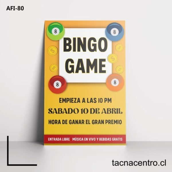 Afiches de bingo 2 impresion de Afiches de bingo