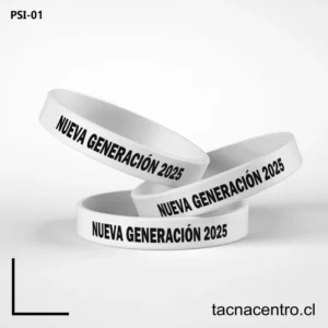 pulseras de goma blanco