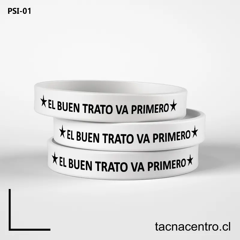 Pulseras de Goma Blanca