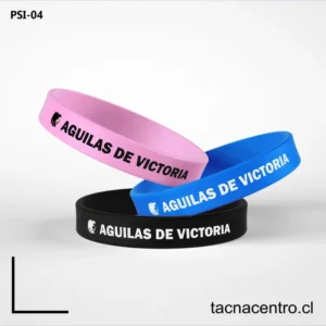 Pulseras de goma de colores CHILE