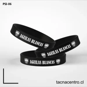 Pulseras de goma negras CHILE