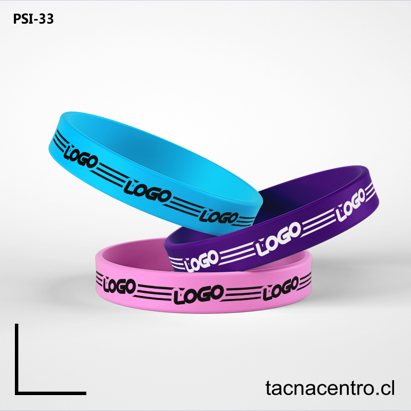 Pulseras de silicon para estampar chile