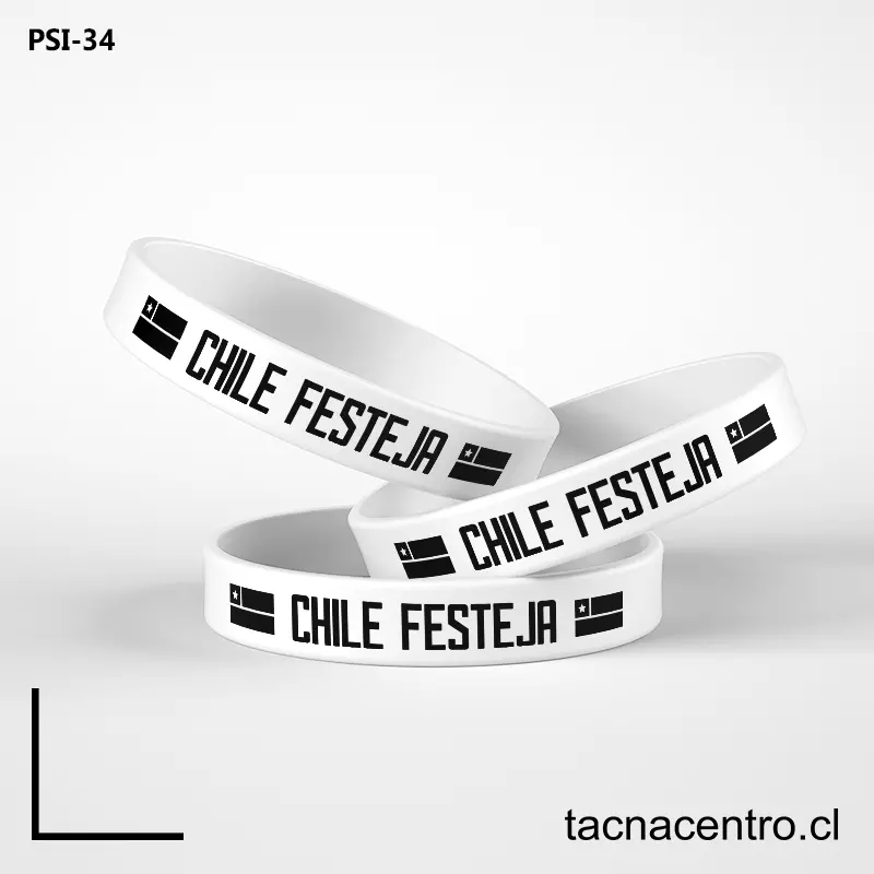 Pulseras de silicona blanca en Chile