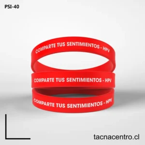 Pulseras de silicona roja con letras CHILE