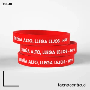 Pulseras de silicona roja con letras CHILE