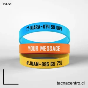 Pulseras de Silicona Identificativas chile