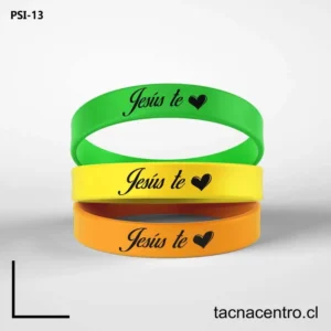 Pulseras de Goma con la Frase Jesús te Ama chile