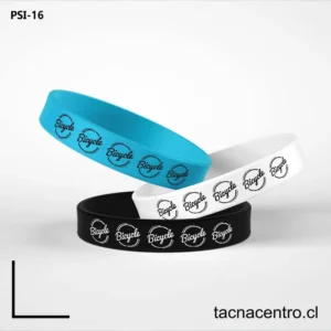 Pulseras de goma con logo CHILE