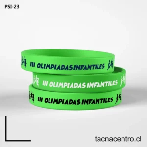 Pulseras de silicona verde chile