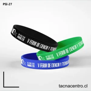 Pulseras de silicona para eventos chile