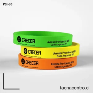 Pulseras promocionales de silicon